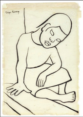 Rivera, Diego (1886-1957), "Niña Sentada en Banqueta" (1952)