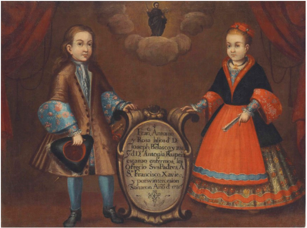 Anonymous (Mexican School, 18th century), "Don Francisco Antonio and Rosa Belasco Rupeiz"