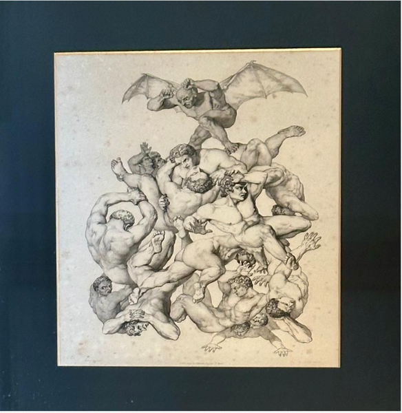 Flatters (D'apres); "La Chute des Anges Rebelles" engraved by DELAISTRE