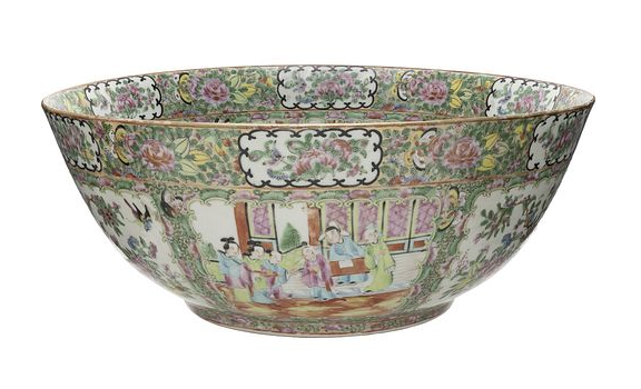 Bowl, Porcelain Famille Rose Style. 19th Cent. China