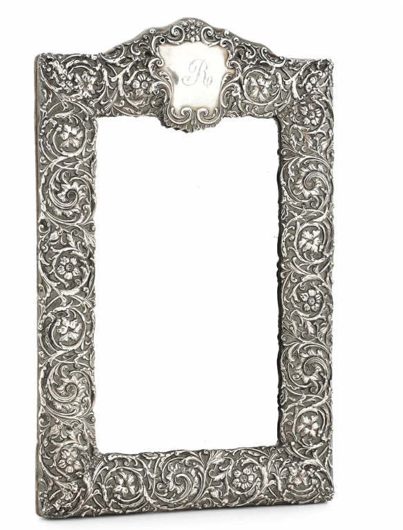 English Silver Table Mirror