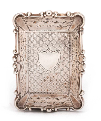 English Card Case, Silver 19th Century