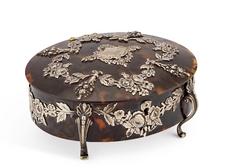 Victorian Silver Mounted Tortoiseshell Jewellery Box