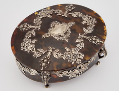 Victorian Silver Mounted Tortoiseshell Jewellery Box