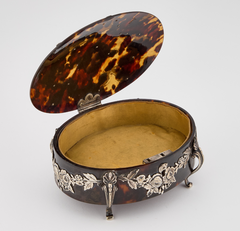 Victorian Silver Mounted Tortoiseshell Jewellery Box