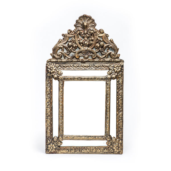 Brass and Wood Mirror