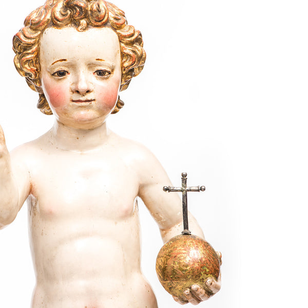 Jesus Saviour of the World, Sevillian School, Polychromed Wood