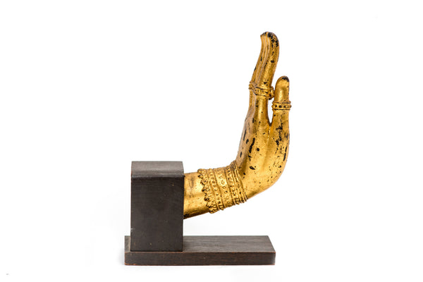 Thai Buddha Gilt Bronze Hand