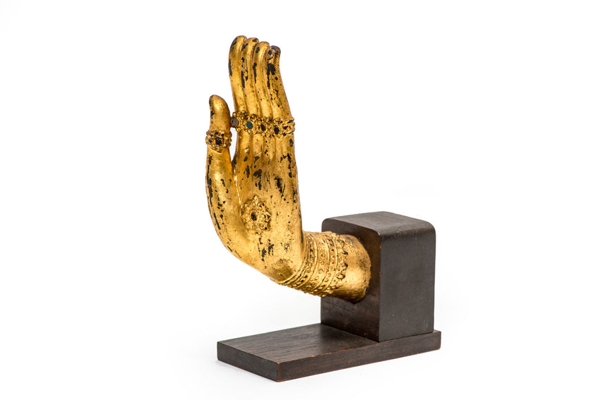 Thai Buddha Gilt Bronze Hand