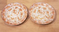 Pair of Chinese Export Sacred Bird & Butterfly Cabinet Plates