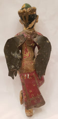 Paper Mache angel with tin wings