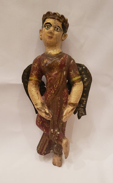 Paper Mache angel with tin wings