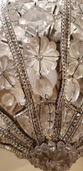 Bead and Crystal Light Fixture, Early 20th Century English