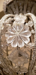 Bead and Crystal Light Fixture, Early 20th Century English