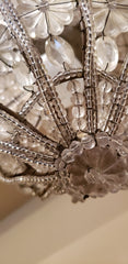 Bead and Crystal Light Fixture, Early 20th Century English