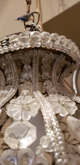 Bead and Crystal Light Fixture, Early 20th Century English