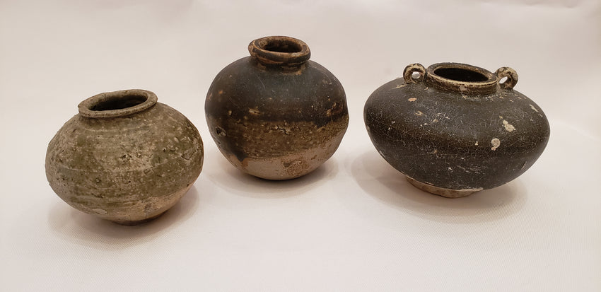 Beatifully shaped Hoi An Hoard Inkwells ( set of 3)