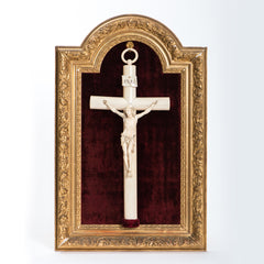 Framed Wooden Christ and Cross