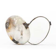 Mother of Pearl and Silver Oval Pocket Magnifying Glass