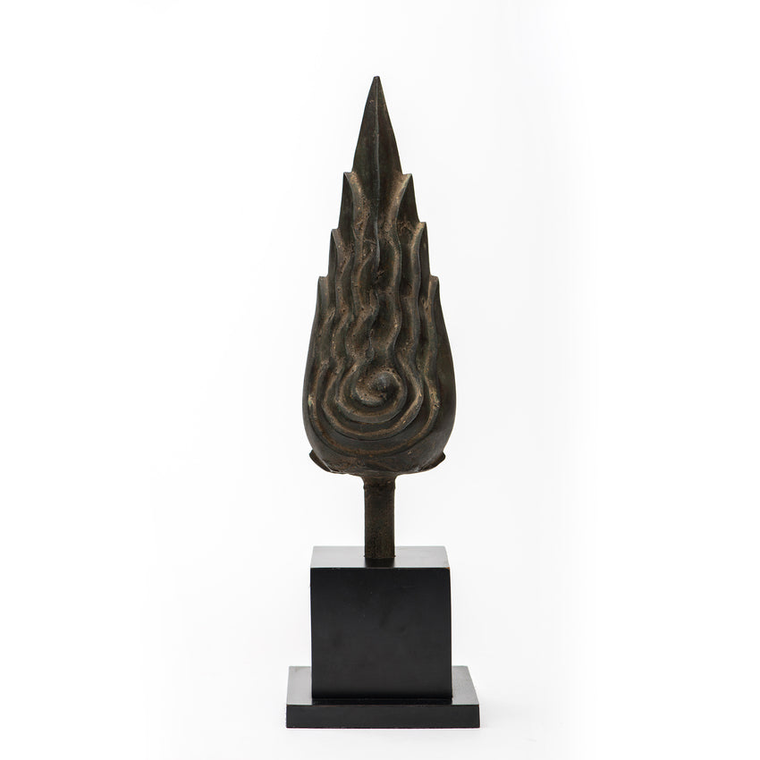 Bronze Buddha Flame on Stand