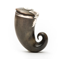 Sterling Silver Top Snuff Horn