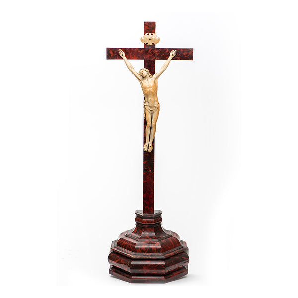 Christ on Laquered Cross and Base