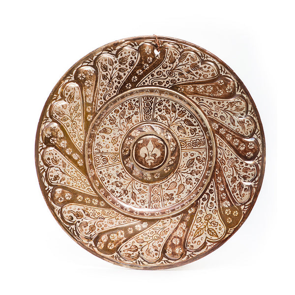 Large Hispano-Moorish Wall Plate in Relief