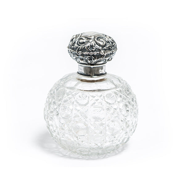 Sterling Silver and Crystal Perfume Bottle