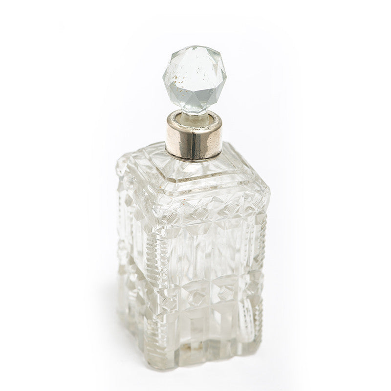 Etched Lead Crystal Perfume Bottle