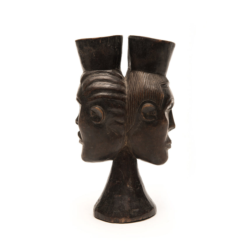 KUBA CEREMONIAL CUP, D. R. OF CONGO, AFRICA Double Headed