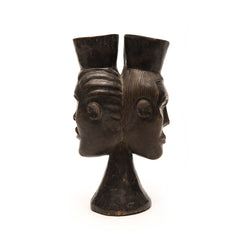 KUBA CEREMONIAL CUP, D. R. OF CONGO, AFRICA Double Headed