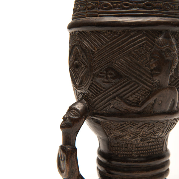 KUBA CEREMONIAL CUP, SINGLE HANDLE, D. R. OF CONGO, AFRICA