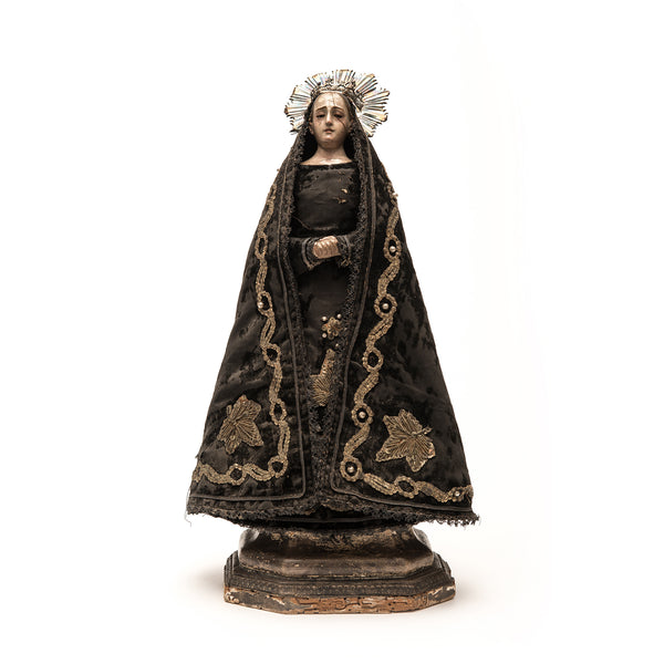 Our Lady of the Sorrows, Silver Halo, Mexican, 19th Century,