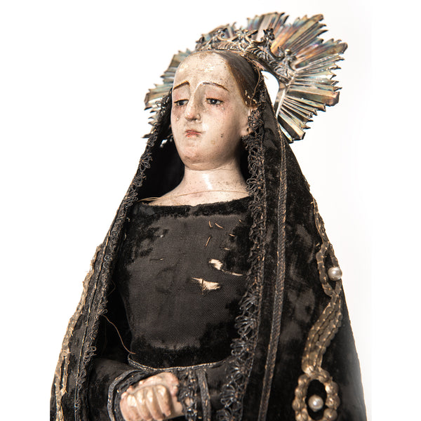 Our Lady of the Sorrows, Silver Halo, Mexican, 19th Century,