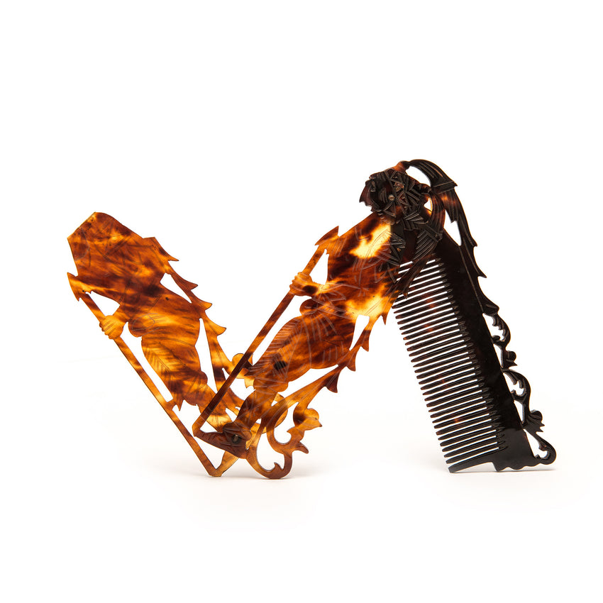 Comb, Tortoiseshell, Indian Figure