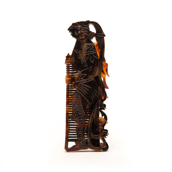 Comb, Tortoiseshell, Indian Figure