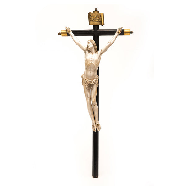 Christ on Cross, Wood and Brass