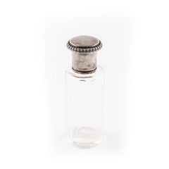 Perfume Bottle, Crystal and Sterling Silver