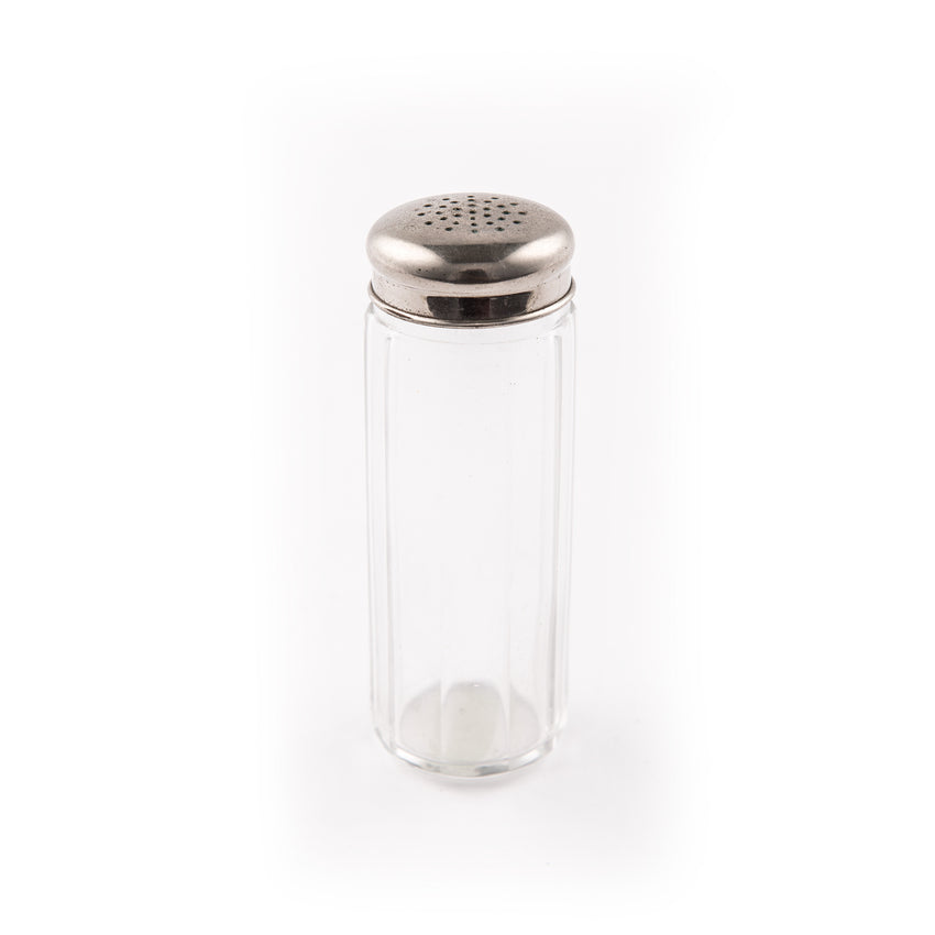 Talc Shaker, Crystal and Silver Plate