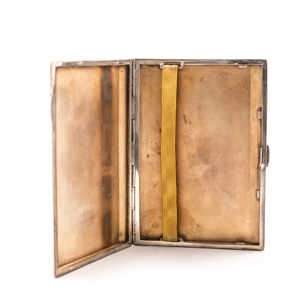 Cigarette Case, 1942 Sterling Silver and Gold Plate