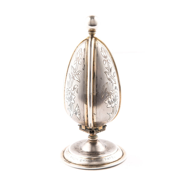 Perfume Bottle Holder, Sterling Silver and Gold Plate