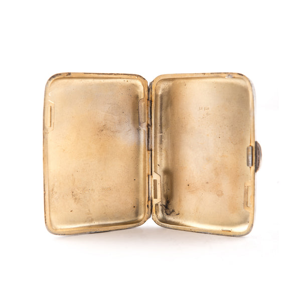 Cigarette Case, Sterling Silver and Gold Plated