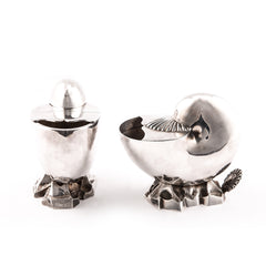 Spoon Warmers, Silver Plated Bronze (pair)