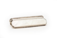 Mother of Pearl and Silver Toothpick Container