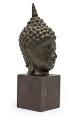 Thai Buddha Head on stand, late 19th Century