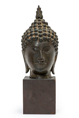 Thai Buddha Head on stand, late 19th Century