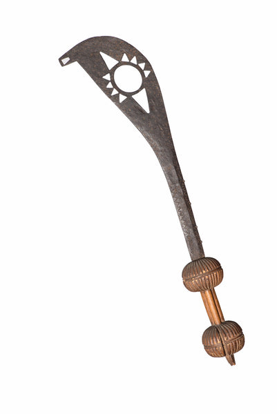 Ashanti Prestige Sword, Ghana, West Africa on a wood base