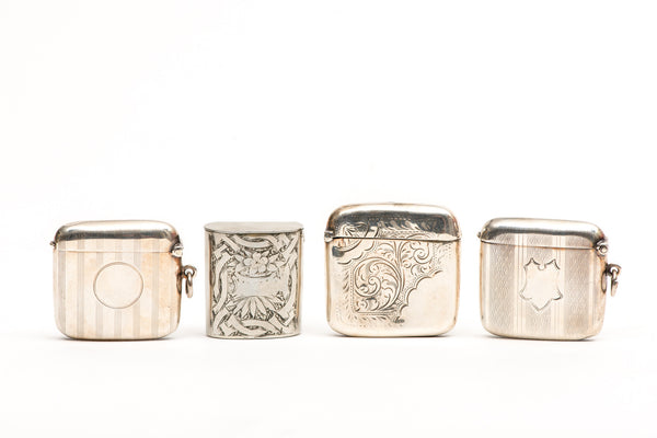 Match Strikers, Sterling Silver, set of 4