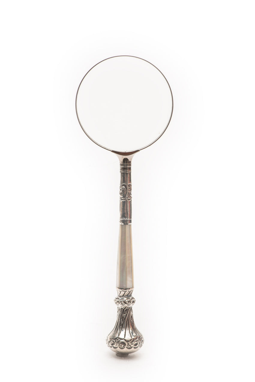 Mother of Pearl and Sterling Magnifying Glass