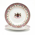 Pair of Armorial Cabinet Plates